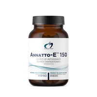 Annatto-E 150 softgels bottle with dark cap and front label