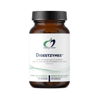 Digestzymes supplement bottle with black cap, 90 capsules label