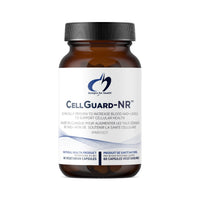 CellGuard-NR™ supplement bottle, dark cap; label for 60 vegetarian veggie capsules