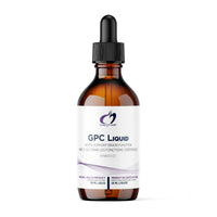 GPC Liquid supplement bottle with dropper, amber glass and black cap