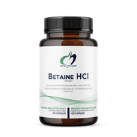 Designs for Health Betaine HCl capsule bottle, 120 capsules, front label