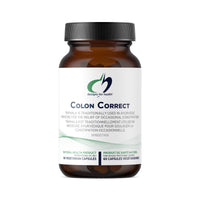 Designs for Health Colon Correct 90 veggie cap bottle, amber with black lid