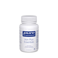 Pure Encapsulations Iron Plus Essentials bottle, white cap, 60 capsules