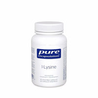 L-Lysine veggie capsules supplement bottle with Pure Encapsulations label