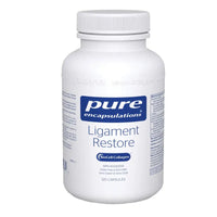 White supplement bottle labeled "Ligament Restore", 120 capsules