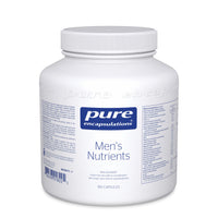 Pure Encapsulations Men’s Nutrients supplement bottle, white jar with blue label