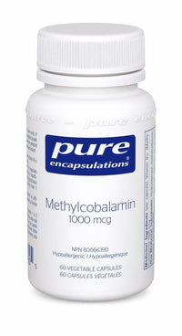 Pure Encapsulations Methylcobalamin 1000 mcg bottle, 60 veggie capsules