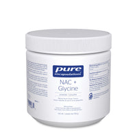 Supplement tub of NAC + Glycine powder, natural peach ginger flavor