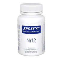 Pure Encapsulations Nrf2 supplement bottle, white cap, 60 veggie capsules