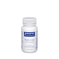 Peptic-Care supplement bottle, white cap, Pure Encapsulations, 60 capsules