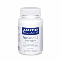 Probiotic G.I. supplement bottle with white cap and label, 60 veggie capsules