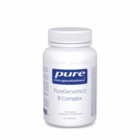 Vitamin B-complex supplement bottle with white cap, Pure Encapsulations label