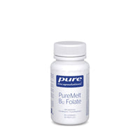 Supplement bottle with white cap and blue Pure Encapsulations PureMelt label