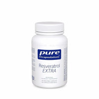 Resveratrol Extra supplement bottle with Pure Encapsulations label, 60 veggie caps