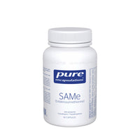 SAMe supplement capsules bottle with white cap and blue label, 60 capsules