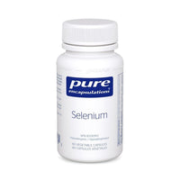 Selenium 60 veggie capsules supplement bottle with white screw-top cap