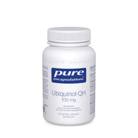 Ubiquinol-QH 100 mg softgel bottle with white cap