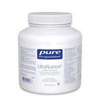 White supplement bottle with Pure Encapsulations UltraNutrient label, 180 capsules