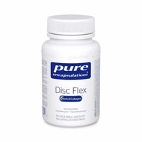 Veggie supplement capsules bottle with white cap and 'Pure Encapsulations Disc Flex' label