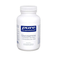 Glucosamine + chondroitin with MSM supplement bottle, 120 veggie caps