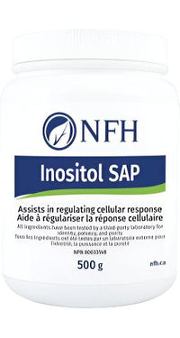 Inositol SAP supplement tub, NFH brand, 500 g; white plastic container