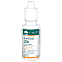 Genestra D-Mulsion 1000 berry supplement bottle, pump-top, 30 mL