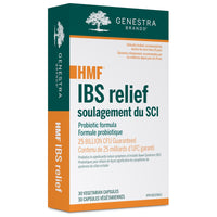 Genestra HMF IBS relief vegetarian capsule box, green and white