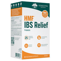 Genestra HMF IBS Relief probiotic veggie capsule box, 25 vegetarian capsules