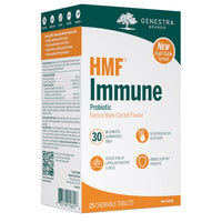 GENESTRA HMF Immune probiotic chewable tablets box, 25 shelf-stable tabs