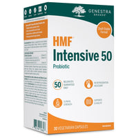 Probiotic supplement box: HMF Intensive 50, 30 vegetarian capsules