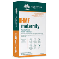 HMF Maternity probiotic capsule box with veggie capsule label