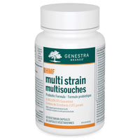 Genestra HMF multi strain probiotic supplement bottle, 60 vegetarian capsules