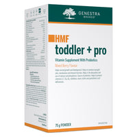 Genestra HMF toddler + pro powder supplement box, mixed berry flavor, 75 g