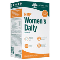 GENESTRA HMF Women’s Daily probiotic supplement box, 25 vegetarian capsules