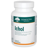 Genestra Ichol supplement tablets bottle with white cap, 90 tabs label