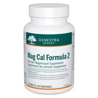Genestra Mag Cal Formula 2 supplement bottle with green label, 90 tablets