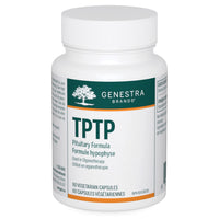 Genestra TPTP supplement bottle with white cap, label shows 60 vegetarian capsules