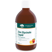 Genestra Zinc Glycinate liquid mineral supplement bottle, 450 mL