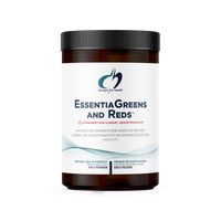 Health supplement powder jar with black lid and white label