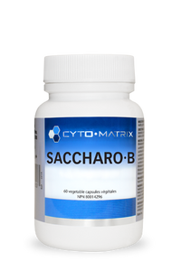Veggie supplement cap bottle; white label with CYTO-MATRIX SACCHARO-B, 60 caps