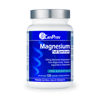 CanPrev Magnesium Full Spectrum supplement bottle with white cap and label