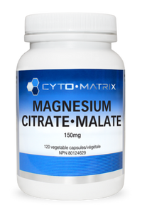 Cyto-Matrix Magnesium Citrate-Malate 150mg veggie capsule supplement bottle