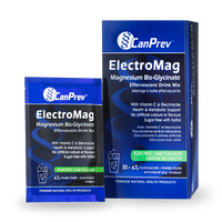 CanPrev ElectroMag effervescent drink mix box with 1 sachet, electric lime flavor