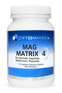 Cyto-Matrix Mag Matrix 4 supplement bottle with blue label, 120 veggie capsules
