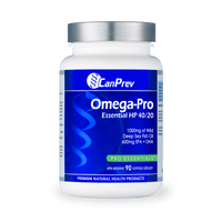 Omega-Pro Essential HP softgels bottle with blue label, 90 softgels