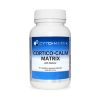 Cyto-Matrix Cortico-Calm Matrix veggie supplement bottle with blue label, 60 caps