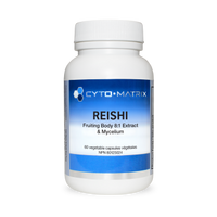 Cyto-Matrix Reishi 60 veggie capsules in white supplement bottle