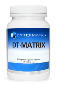 Vegetable capsule supplement bottle, CYTO-MATRIX DT-MATRIX label
