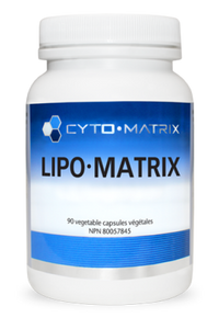 Cyto-Matrix Lipo-Matrix veggie capsule bottle, 90 vegetable capsules label