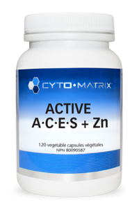Cyto-Matrix Active A.C.E.S + Zn supplement bottle with blue label, 120 capsules